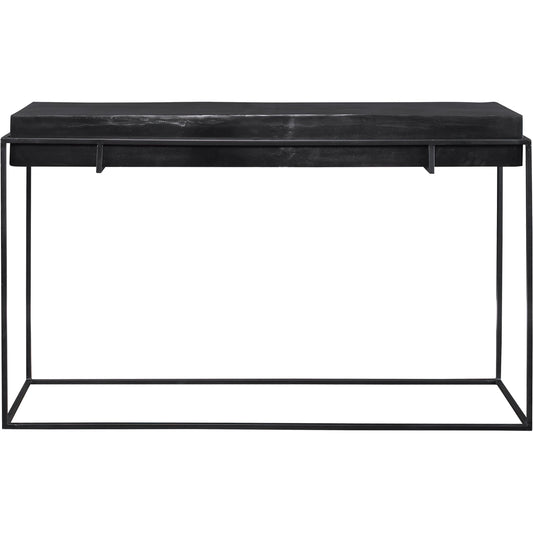 001 SI-1750294 | Primary Silo | Telone Console Table by Uttermost in black. Made from iron, aluminum in a modern style.
