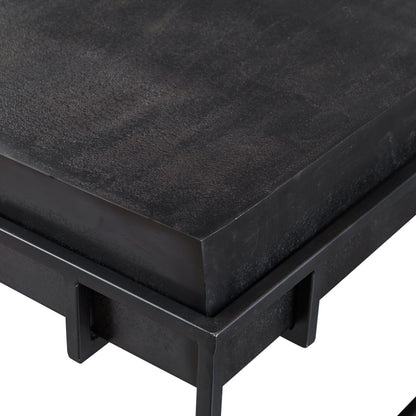 Telone Coffee Table by Uttermost in black. Made from iron, aluminum in a modern style.