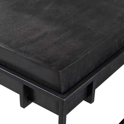 Telone Coffee Table by Uttermost in black. Made from iron, aluminum in a modern style.