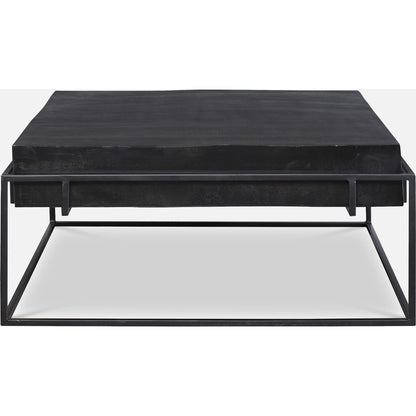Telone Coffee Table by Uttermost in black. Made from iron, aluminum in a modern style.