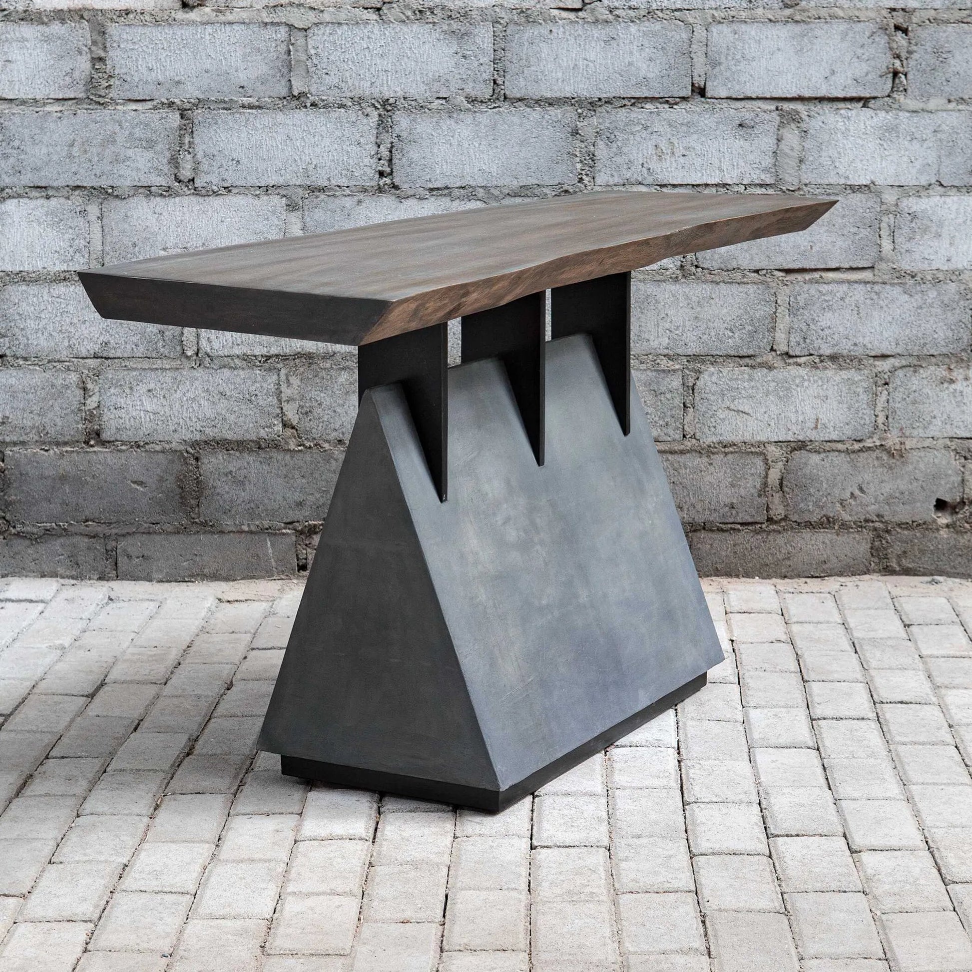 Vessel Console Table by Uttermost. Made from mahogany wood with iron, title tsca vi in a modern style.
