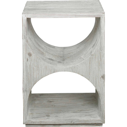 Hans Side Table by Uttermost in ivory. Made from fir wood, plywood in a eclectic & global style.
