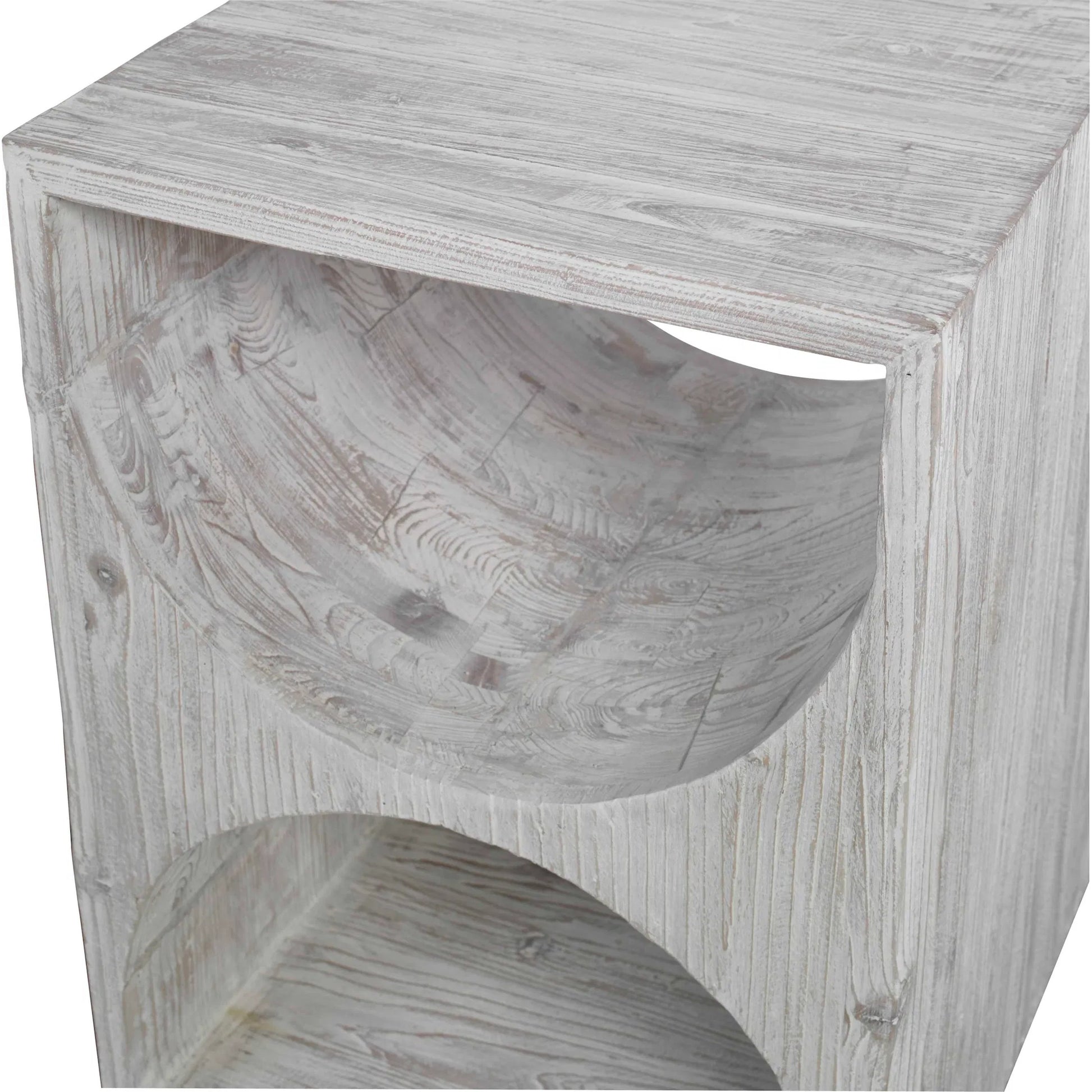 Hans Side Table by Uttermost in ivory. Made from fir wood, plywood in a eclectic & global style.