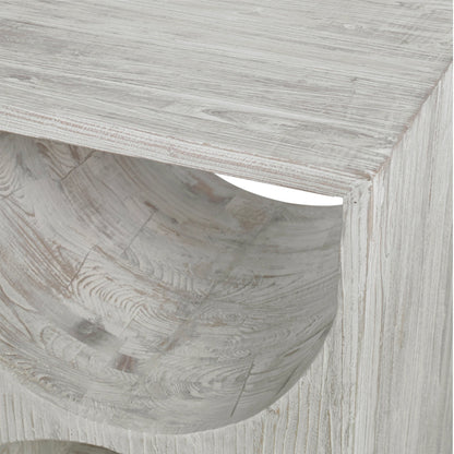 Hans Side Table by Uttermost in ivory. Made from fir wood, plywood in a eclectic & global style.
