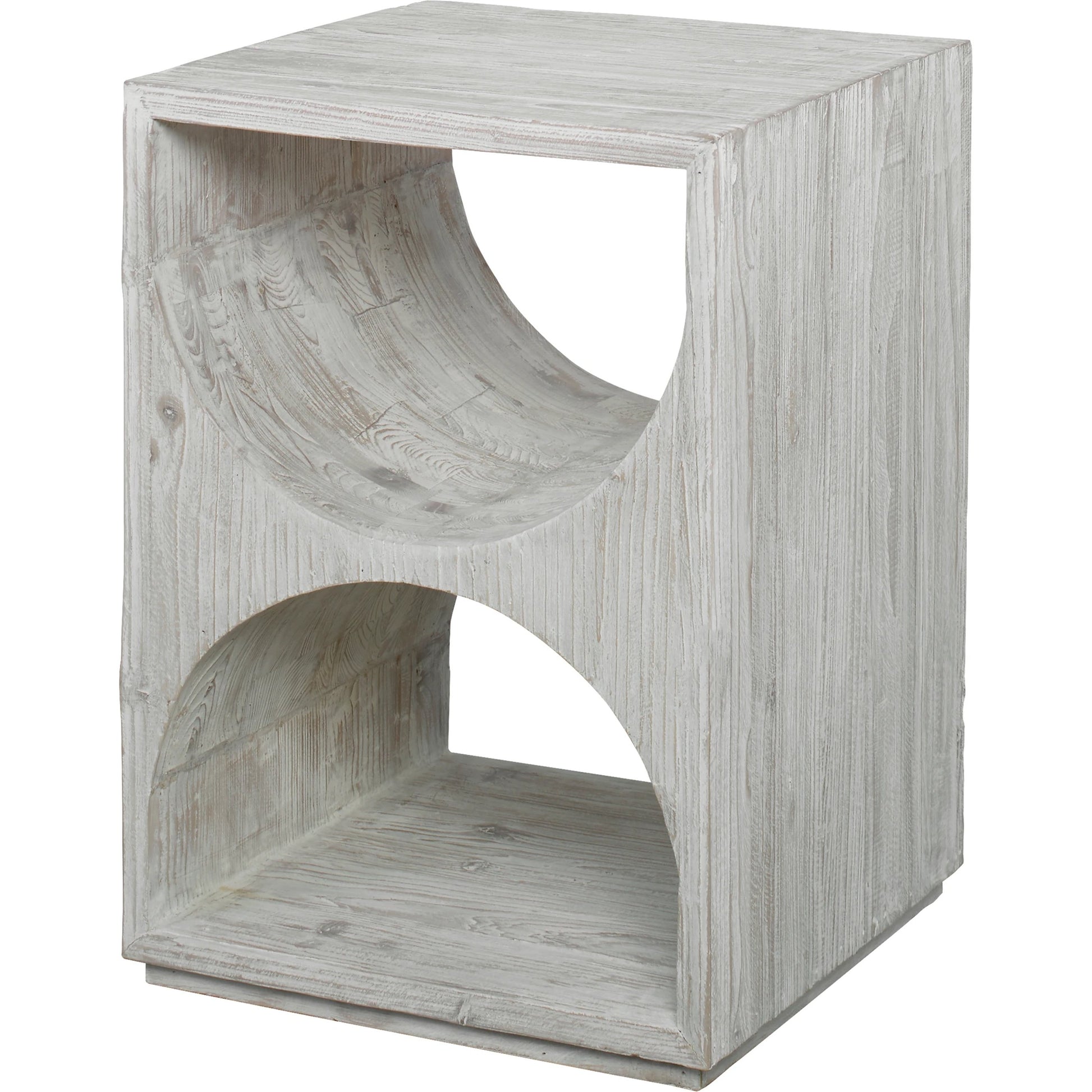 Hans Side Table by Uttermost in ivory. Made from fir wood, plywood in a eclectic & global style.