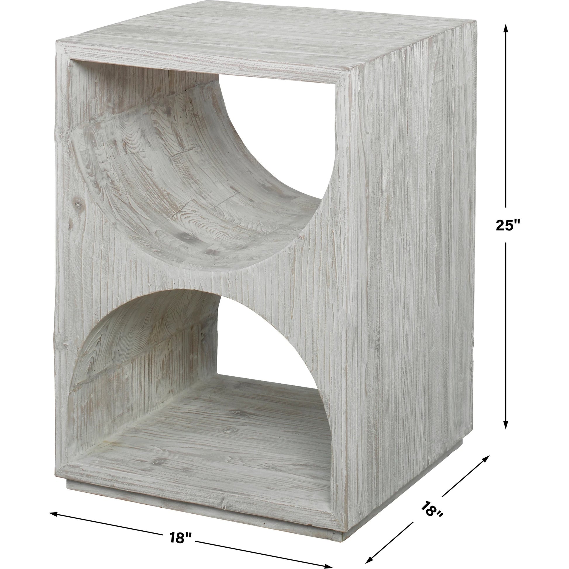 Hans Side Table by Uttermost in ivory. Made from fir wood, plywood in a eclectic & global style.