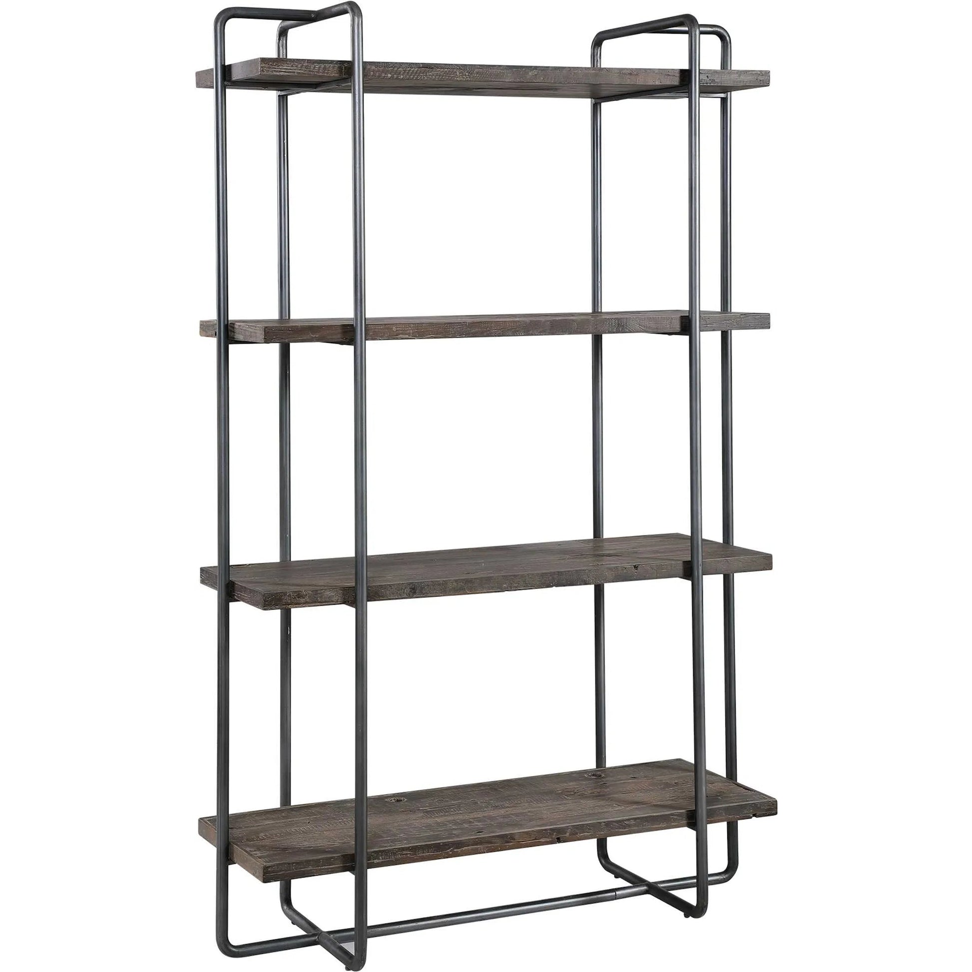 Stilo Etagere by Uttermost. Made from boat wood, plywood, steel in a modern style.