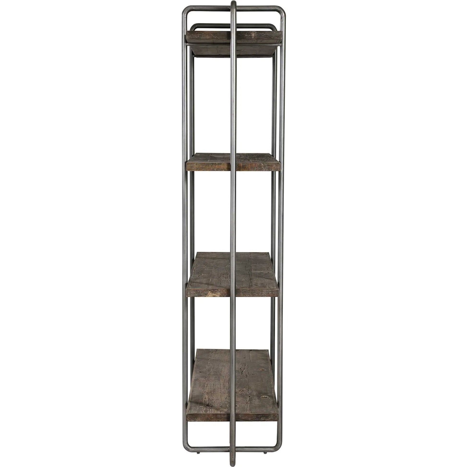 Stilo Etagere by Uttermost. Made from boat wood, plywood, steel in a modern style.