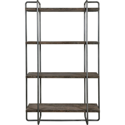 Stilo Etagere by Uttermost. Made from boat wood, plywood, steel in a modern style.