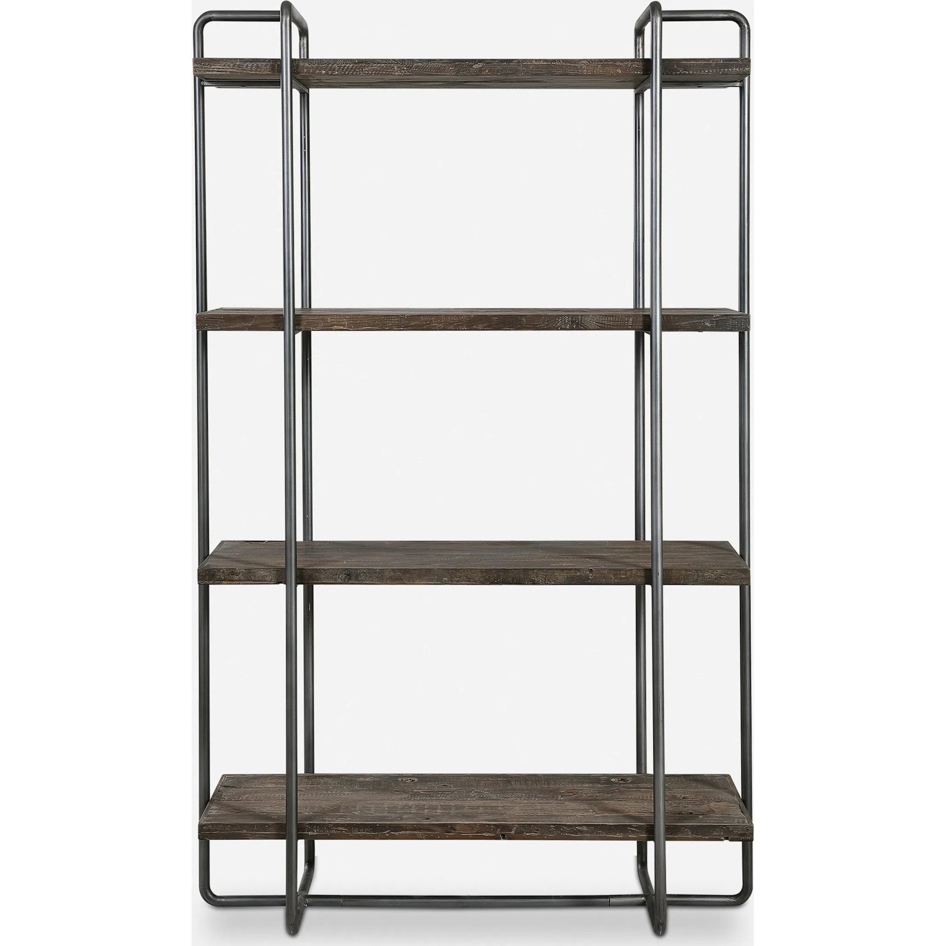 Stilo Etagere by Uttermost. Made from boat wood, plywood, steel in a modern style.