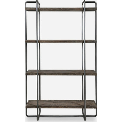 Stilo Etagere by Uttermost. Made from boat wood, plywood, steel in a modern style.