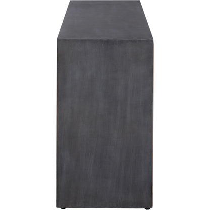 Vail Console Table by Uttermost in natural, gray. Made from reclaimed elm, plywood, concrete in a eclectic & global style.