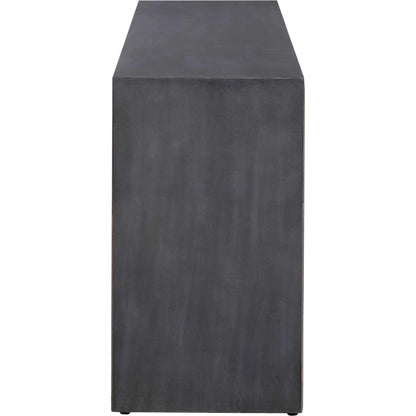 Vail Console Table by Uttermost in natural, gray. Made from reclaimed elm, plywood, concrete in a eclectic & global style.