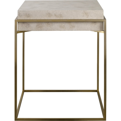 Inda Accent Table by Uttermost. Made from mdf, steel, veneer in a transitional style.