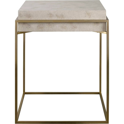 Inda Accent Table by Uttermost. Made from mdf, steel, veneer in a transitional style.