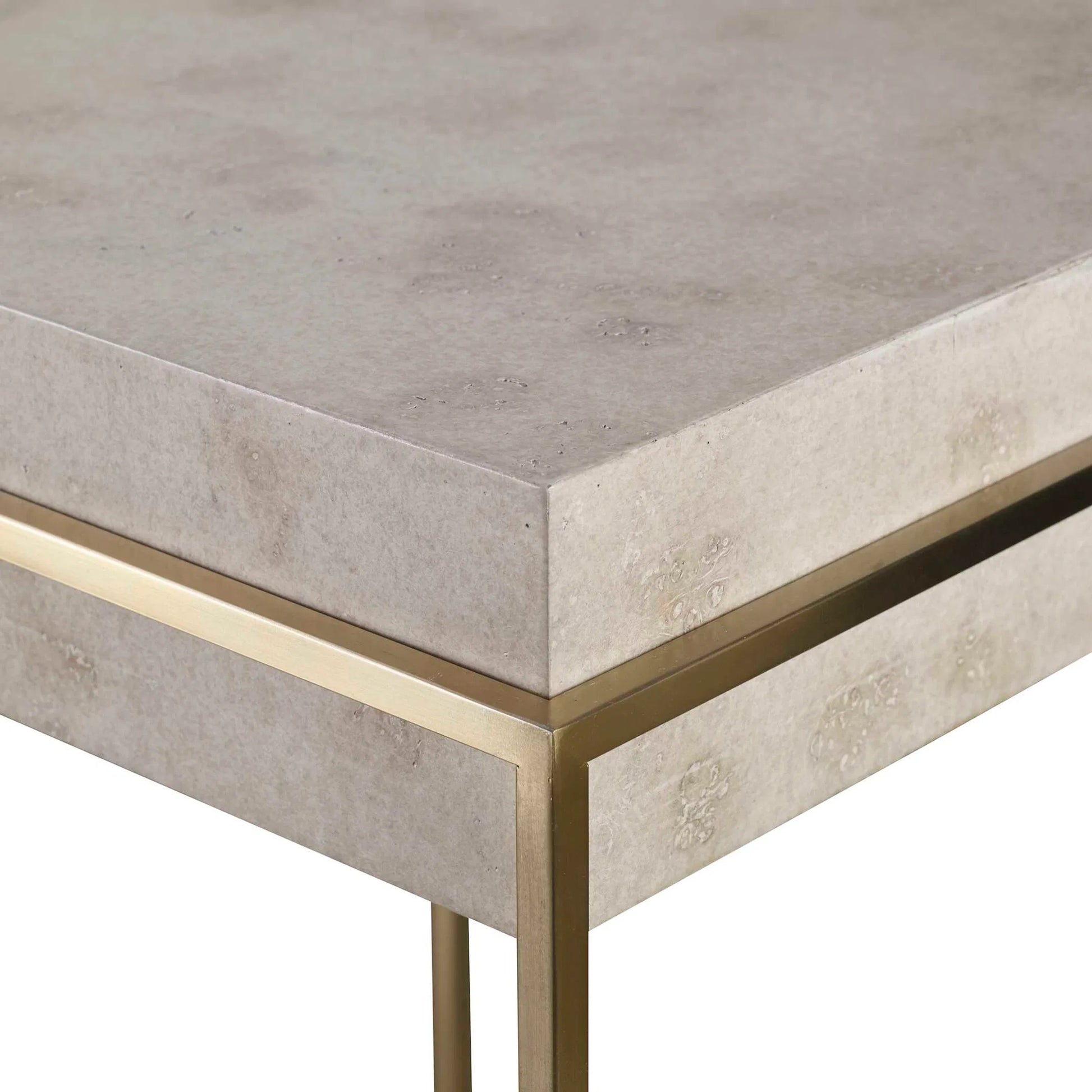 Inda Accent Table by Uttermost. Made from mdf, steel, veneer in a transitional style.