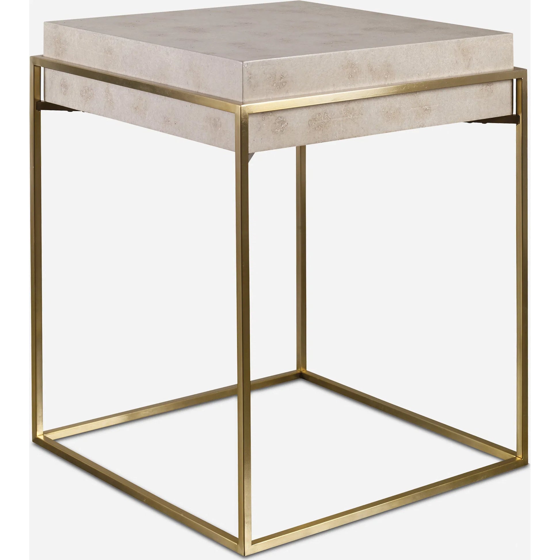 Inda Accent Table by Uttermost. Made from mdf, steel, veneer in a transitional style.