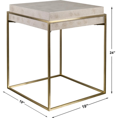 Inda Accent Table by Uttermost. Made from mdf, steel, veneer in a transitional style.