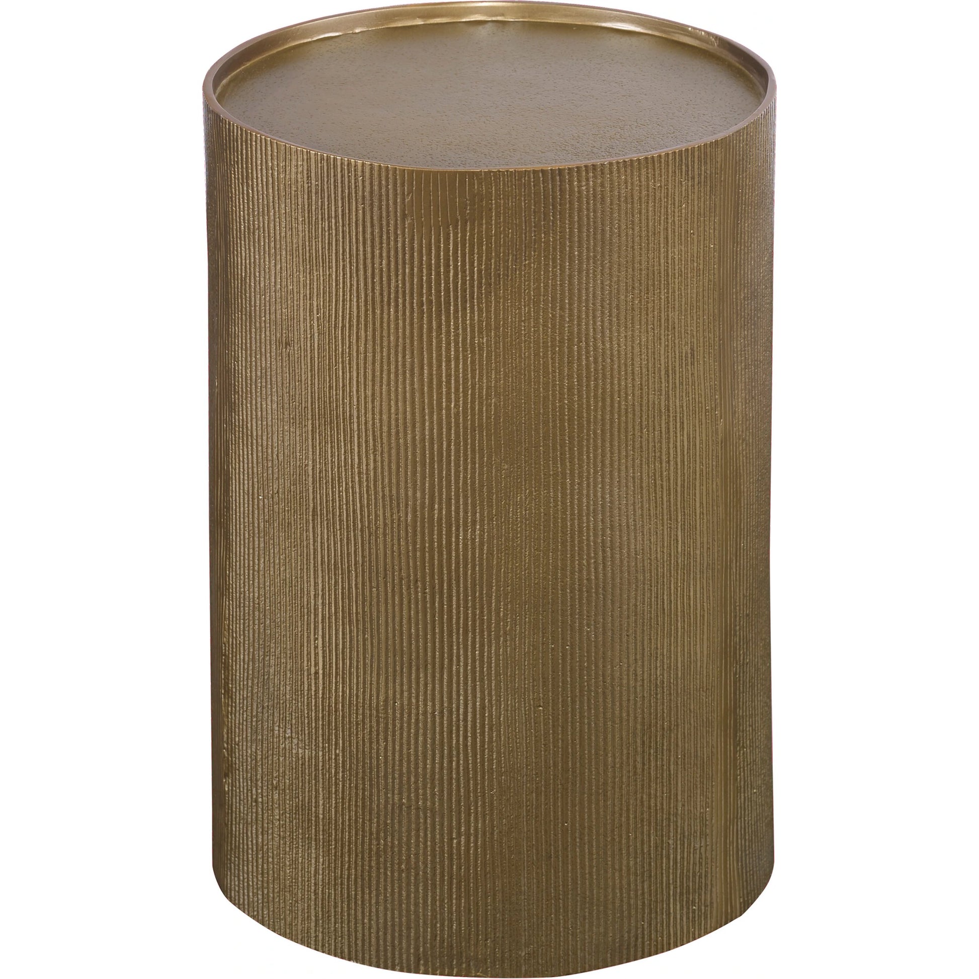Adrina Accent Table by Uttermost in gold. Made from aluminum in a eclectic & global style.