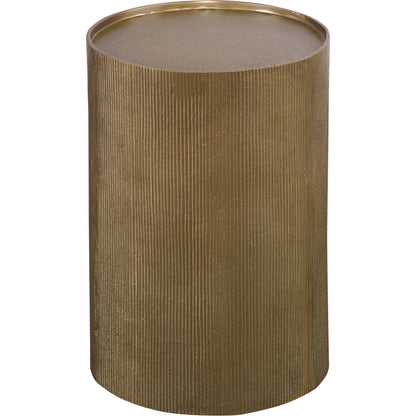 Adrina Accent Table by Uttermost in gold. Made from aluminum in a eclectic & global style.