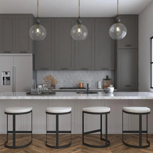 Ivanna Counter Stool by Uttermost. Made from metal, mdf, foam, fabric in a transitional style.