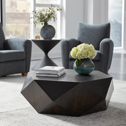 Volker Small Coffee Table by Uttermost in black. Made from mdf carb phase 2 with javawood in a eclectic & global style.