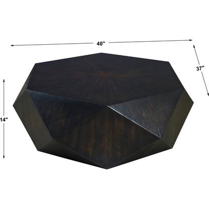 Volker Small Coffee Table by Uttermost in black. Made from mdf carb phase 2 with javawood in a eclectic & global style.