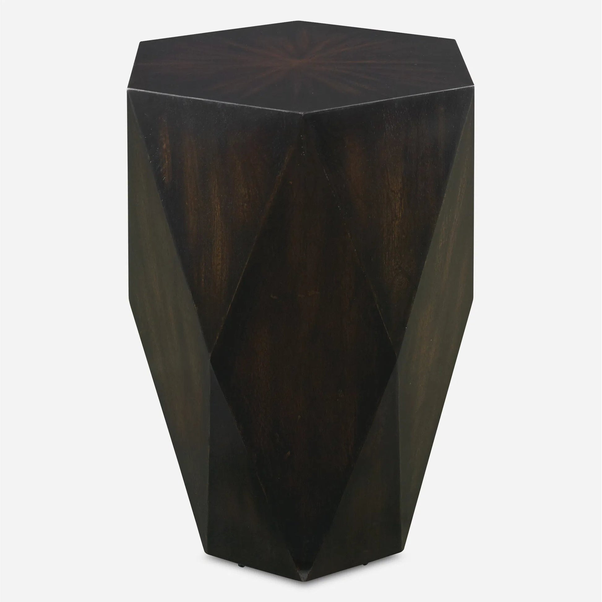 Volker Side Table by Uttermost in white. Made from carb phase 2 with javawood in a eclectic & global style.