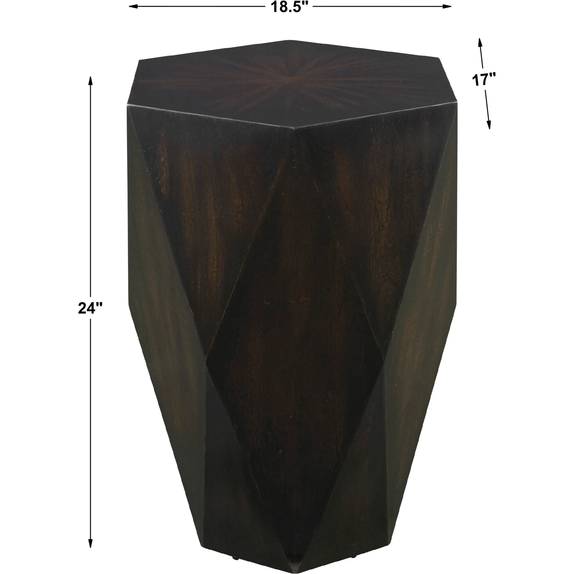 Volker Side Table by Uttermost in white. Made from carb phase 2 with javawood in a eclectic & global style.