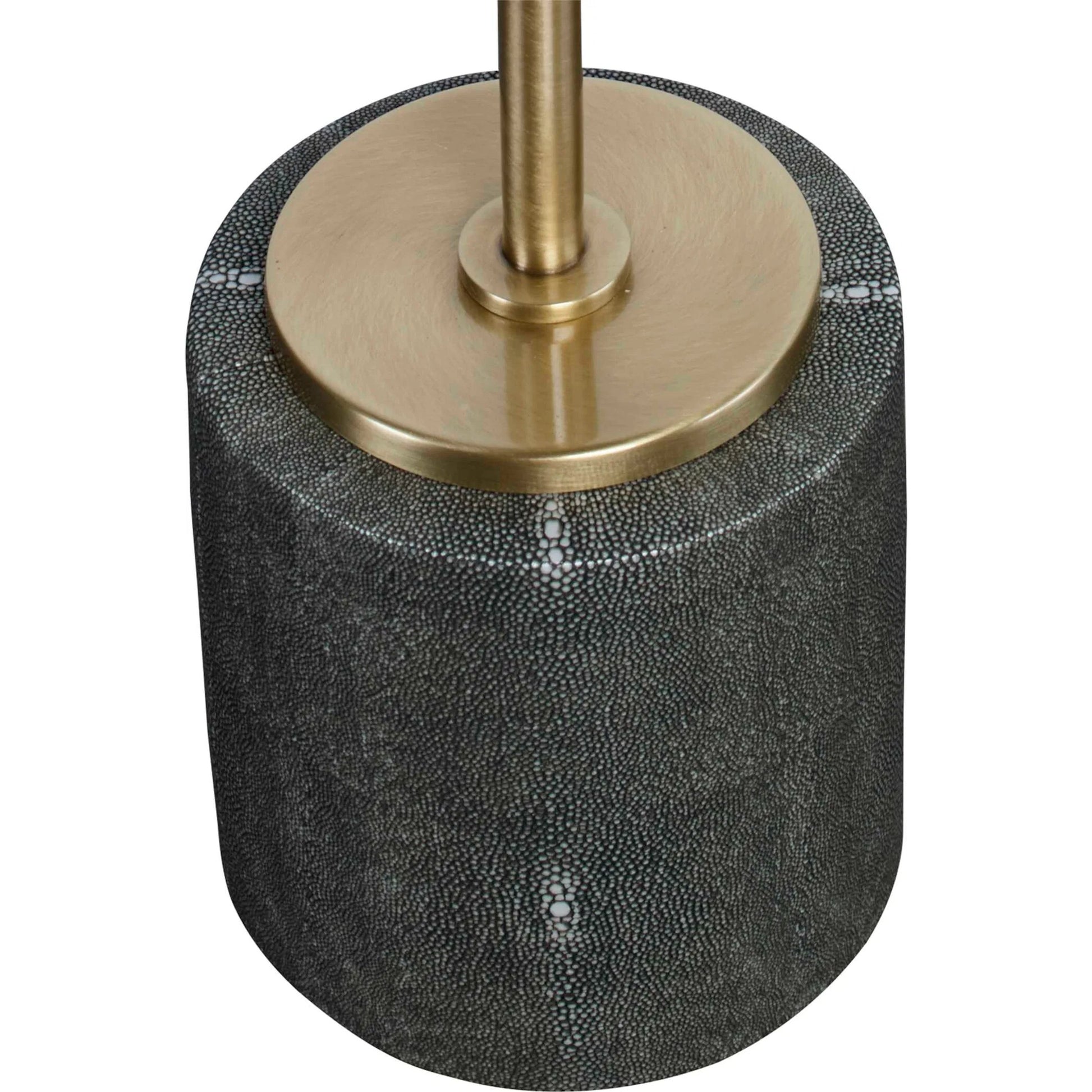 Laurier Accent Table by Uttermost in brass. Made from 50% iron, 15% glass, 10% faux ful, 25% pine wood in a transitional style.