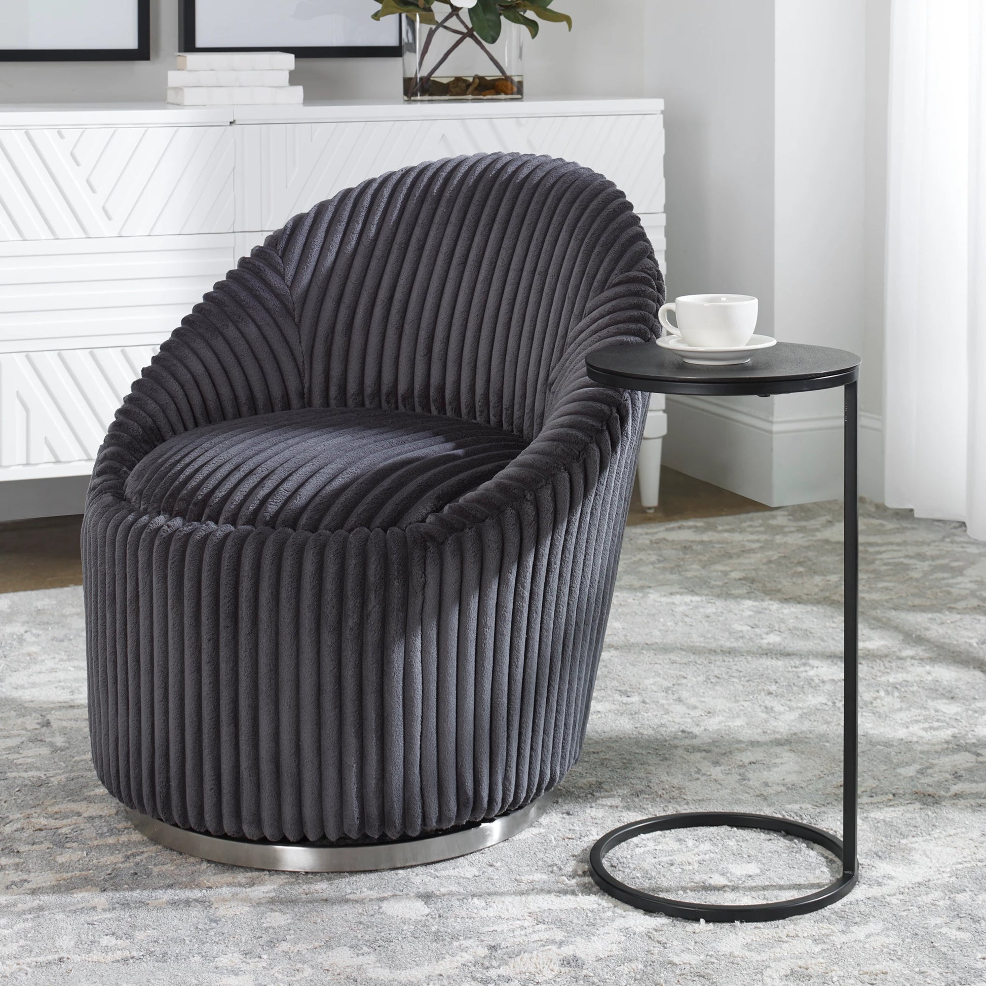 Brunei Accent Table by Uttermost. Made from iron, aluminum in a modern style.