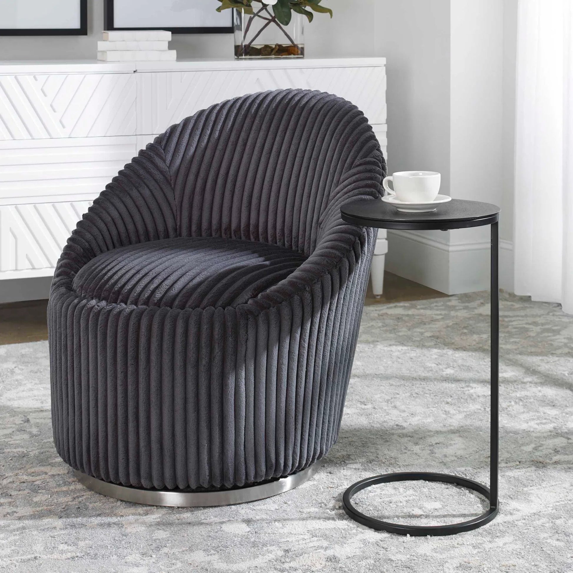 Brunei Accent Table by Uttermost. Made from iron, aluminum in a modern style.