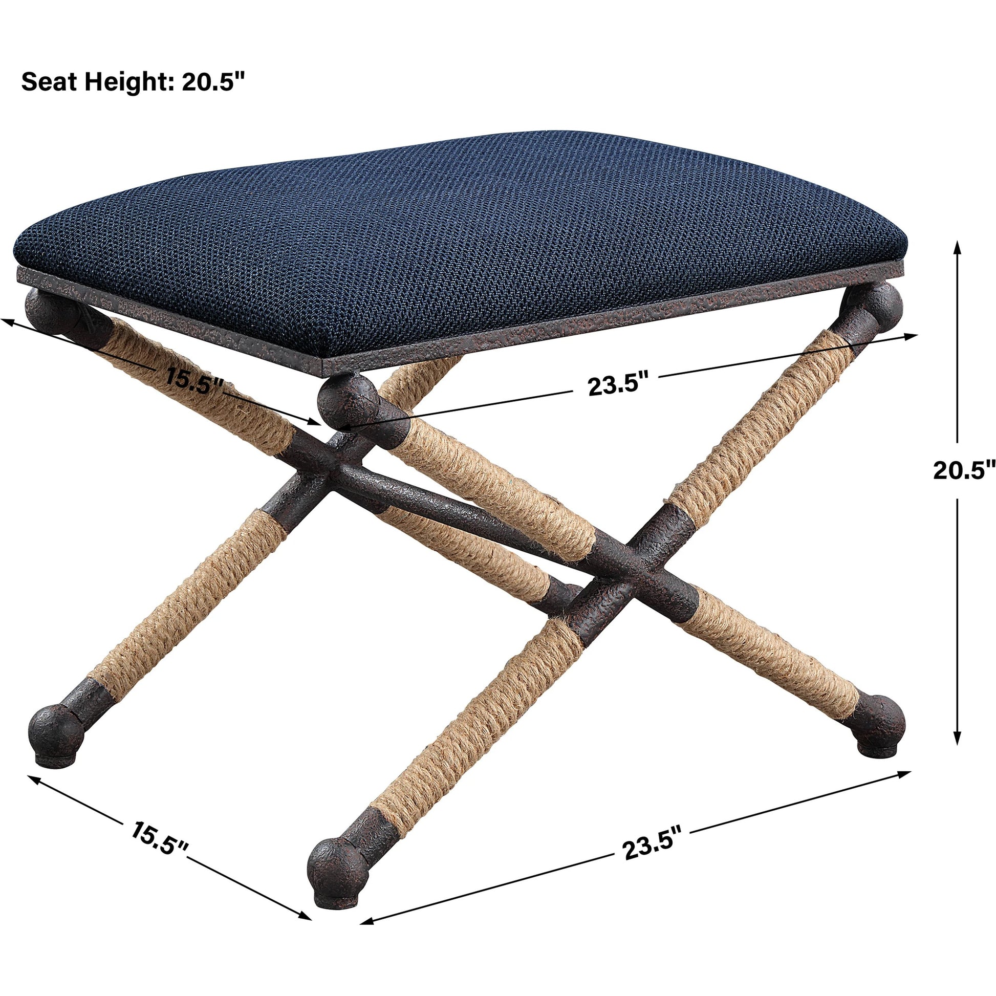Firth Small Bench by Uttermost. Made from unique in a coastal style.