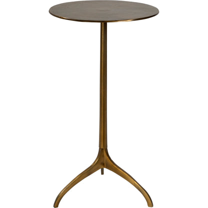 Beacon Accent Table by Uttermost in antique gold. Made from aluminum in a eclectic & global style.