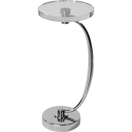 Waveney Drink Table by Uttermost. Made from iron, crystal in a modern style.