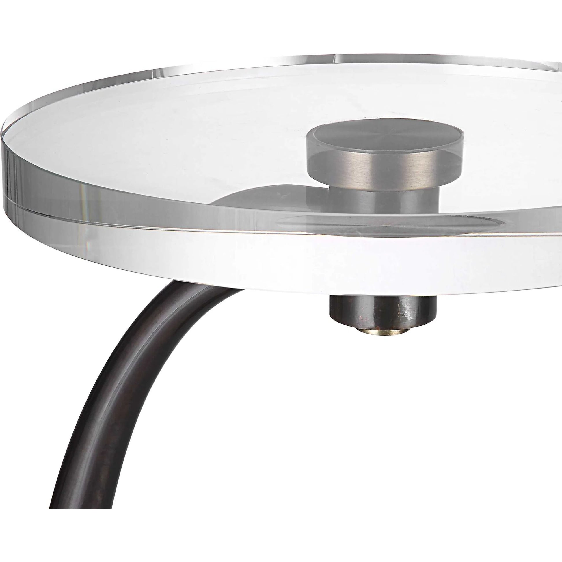 Waveney Drink Table by Uttermost. Made from iron, crystal in a modern style.