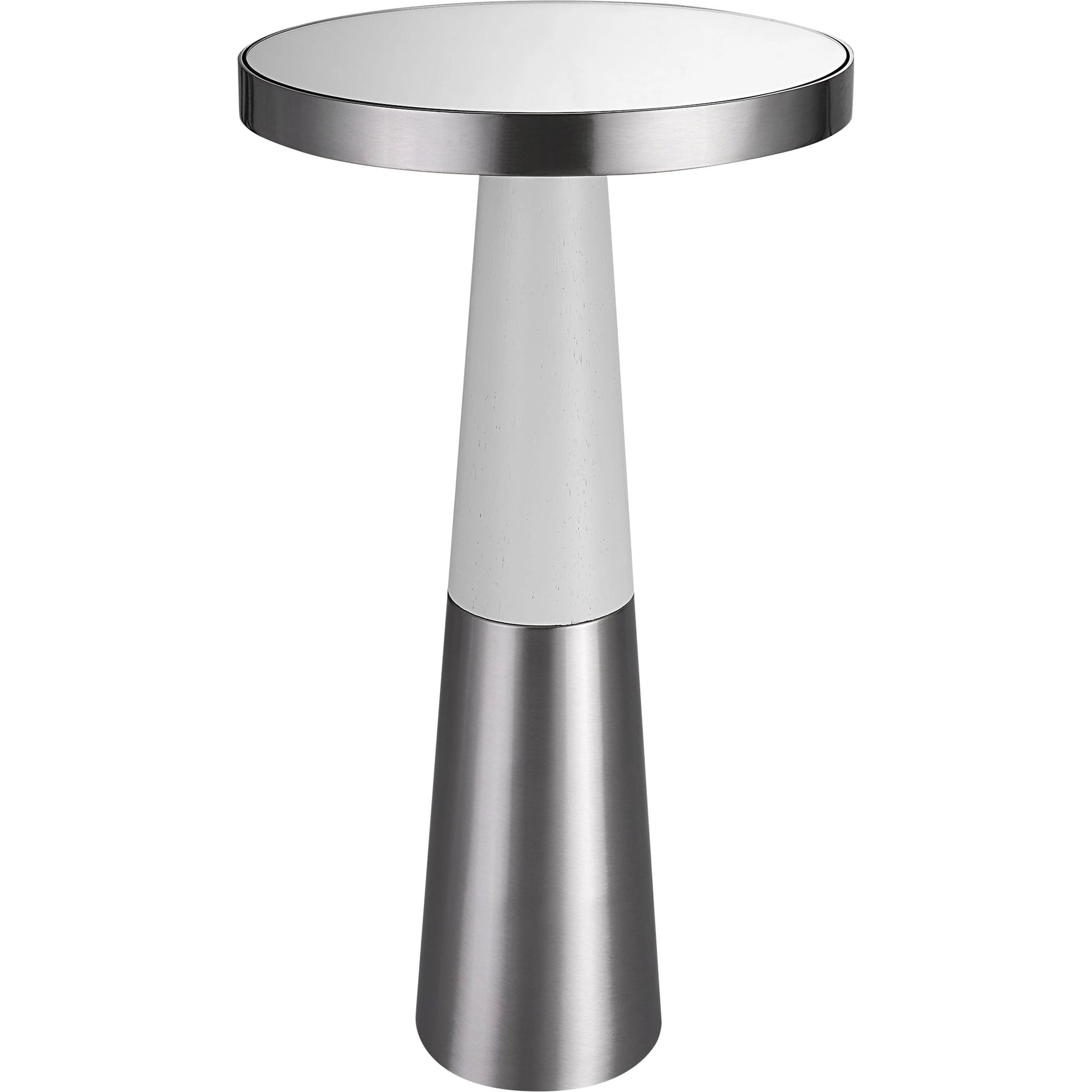 Fortier Accent Table by Uttermost in black. Made from 50% iron, 10% glass, 40% rubber wood in a eclectic & global style.