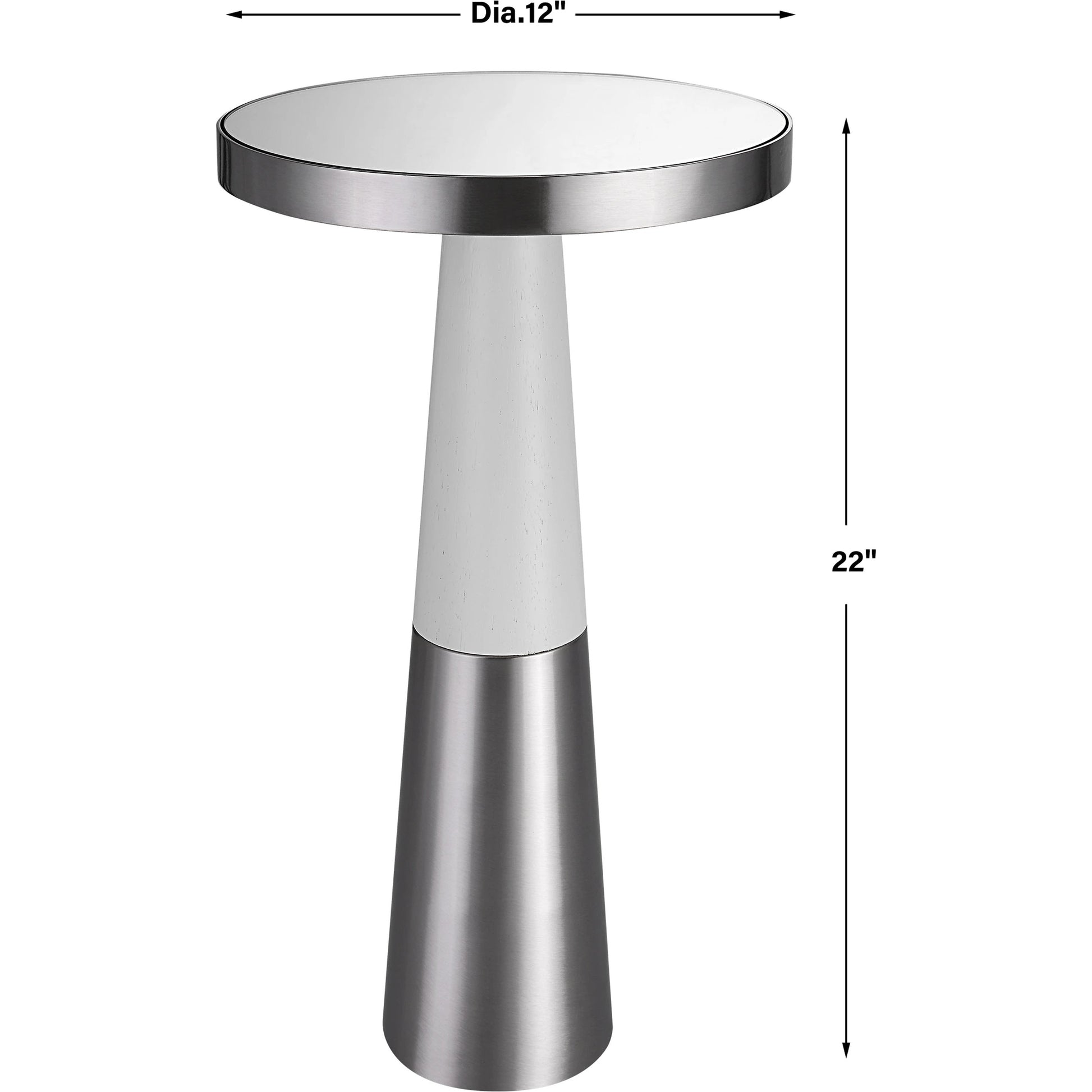 Fortier Accent Table by Uttermost in black. Made from 50% iron, 10% glass, 40% rubber wood in a eclectic & global style.