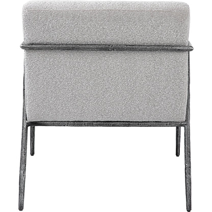 Brisbane Chair by Uttermost in ivory, gray and charcoal. Made from cast iron, mdf, foam, fabric in a transitional style.