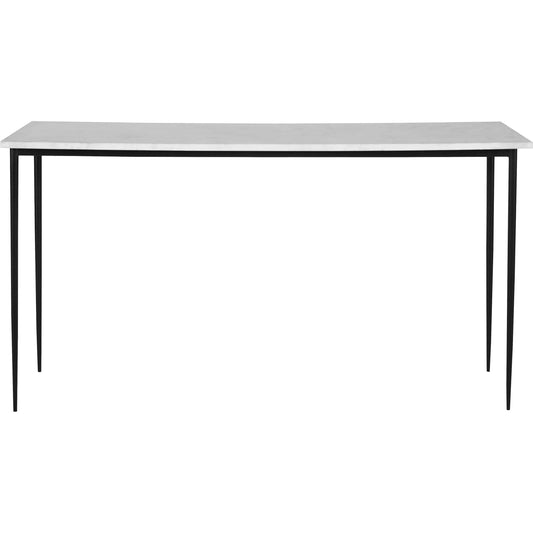 Nightfall Console Table by Uttermost in satin black. Made from marble, iron, mdf in a modern style.