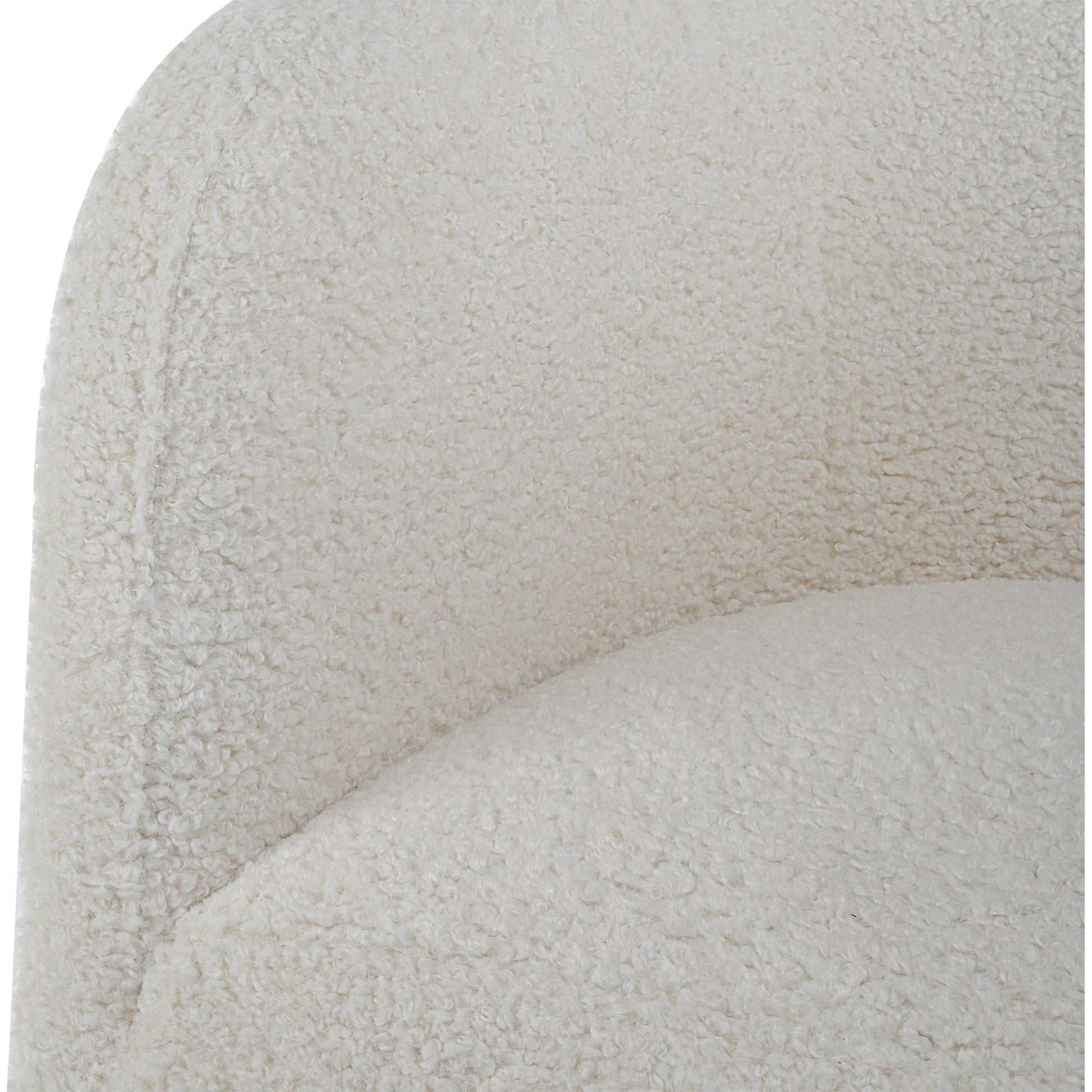 Jacobsen Shearling Accent Chair by Uttermost. Made from fabric, foam, plywood, iron in a modern style.