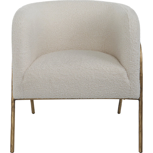 001 SI-1923672 | Primary Silo | Jacobsen Shearling Accent Chair by Uttermost. Made from fabric, foam, plywood, iron in a modern style.
