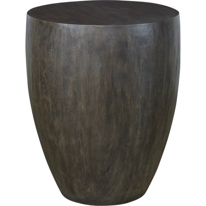 Lark Minimalist End Table by Uttermost in walnut. Made from carb phase 2 with fiberglass in a modern style.