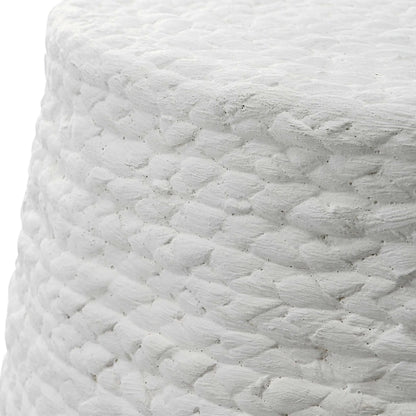 Resort Accent Stool by Uttermost. Made from mdf, straw rope, fir in a coastal style.