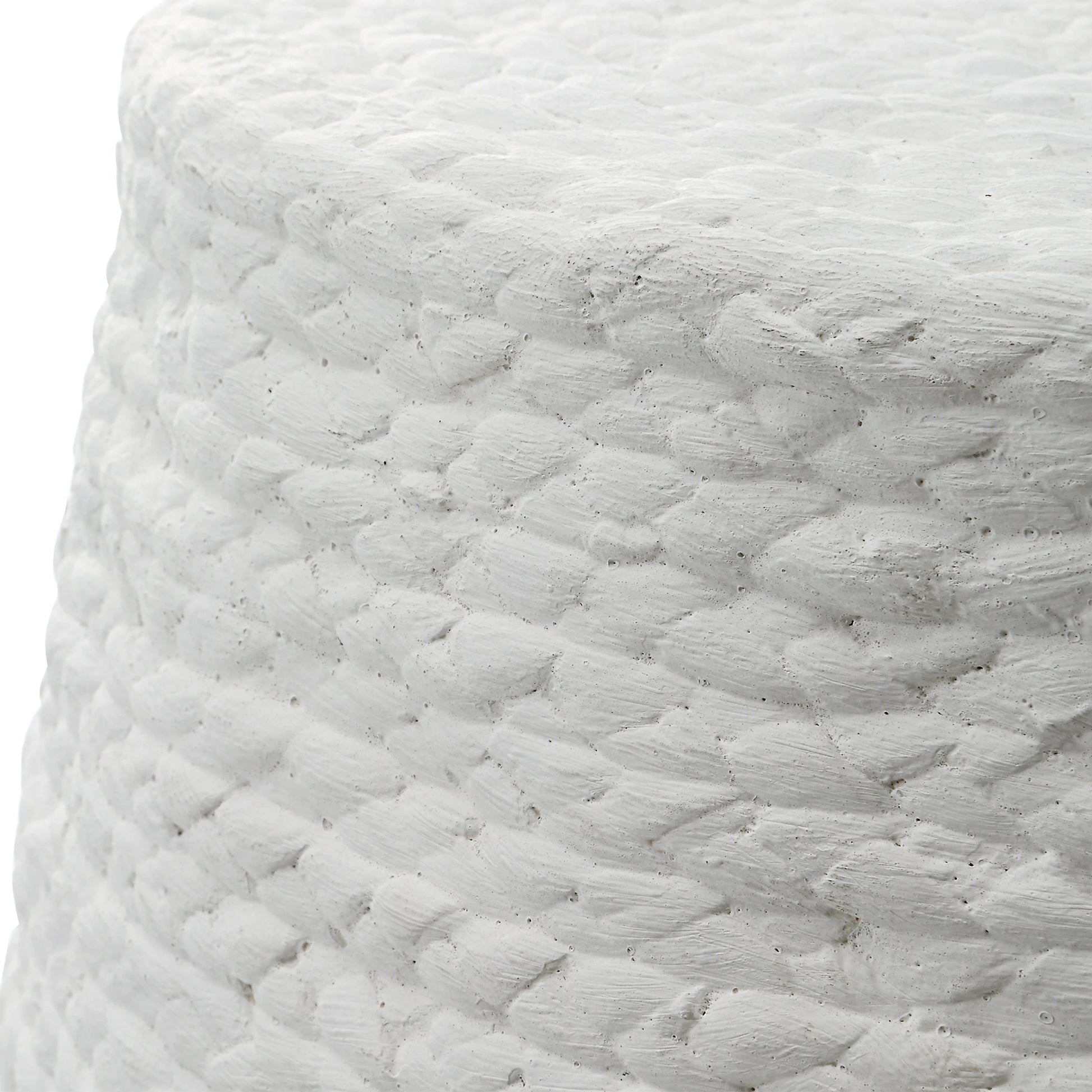 Resort Accent Stool by Uttermost. Made from mdf, straw rope, fir in a coastal style.