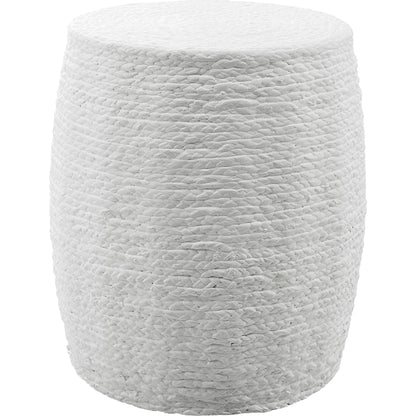 Resort Accent Stool by Uttermost. Made from mdf, straw rope, fir in a coastal style.