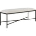Avenham Bench by Uttermost in satin black. Made from foam, fabric, mdf, iron in a coastal style.