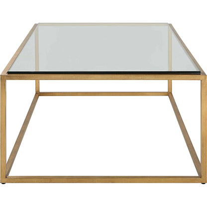 Bravura Coffee Table by Uttermost. Made from iron, tempered glass in a modern style.