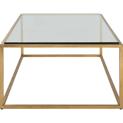 Bravura Coffee Table by Uttermost. Made from iron, tempered glass in a modern style.