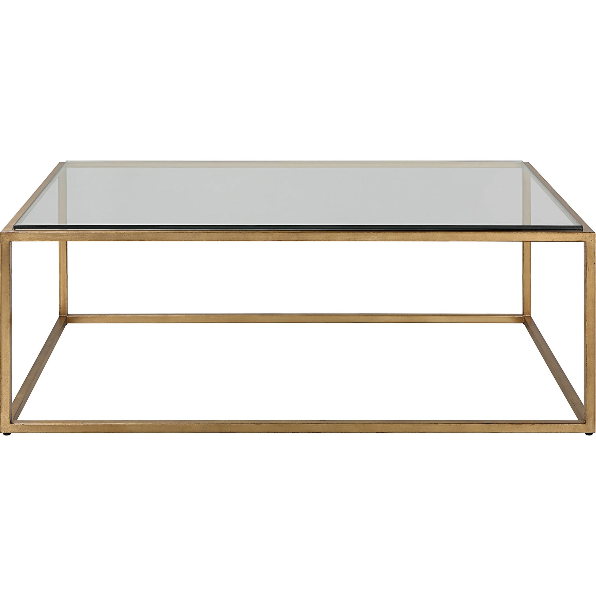 Bravura Coffee Table by Uttermost. Made from iron, tempered glass in a modern style.